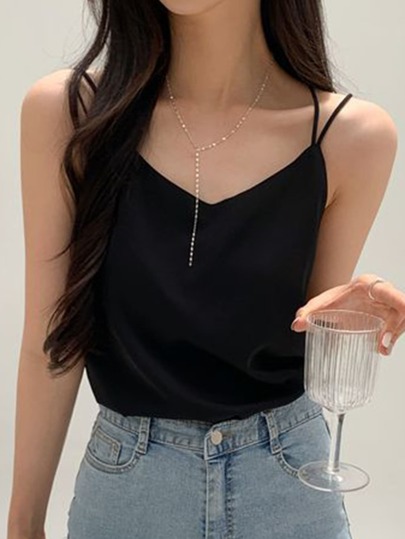 DAZY Top Cami Sólido