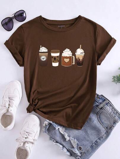 Camiseta impressão de café