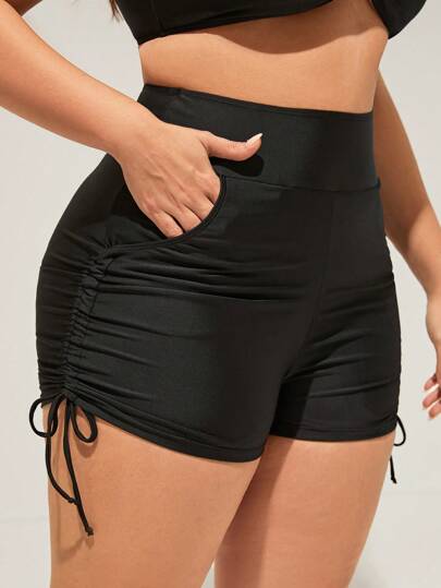 SHEIN Swim SPRTY Plus Cordão Ao Lado Bottom Bikini
