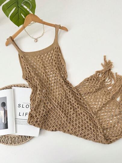 Vestido Que Usar Praia Com Franja Moda Feminina