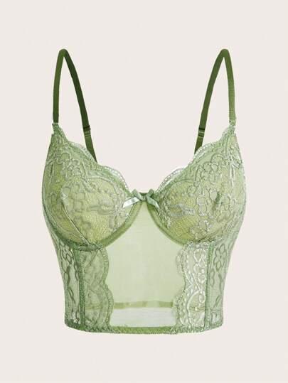 ROMWE Fairycore Top cami renda de contraste