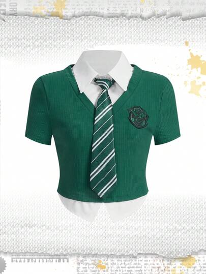 Harry Potter | ROMWE Camiseta De Manga Curta