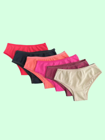 Belíssima Moda Intima KIT C/ 6 CALCINHAS INFANTIS LISAS