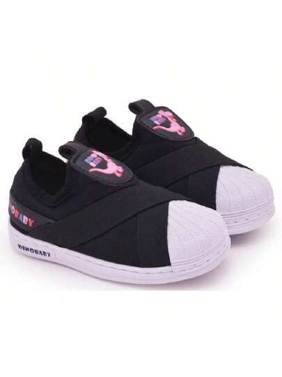 Tenis Infantil Dino Baby Slip On Escolar Meninas Rosa