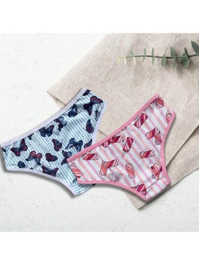 Kit 10 Calcinhas Infantis Para Meninas De 2 a 9 anos Forro 100% Algodão