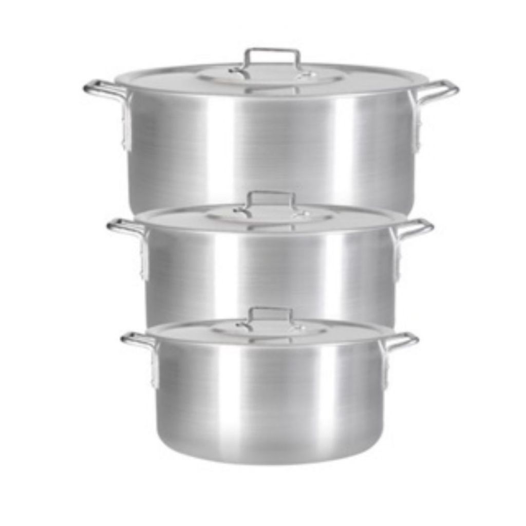 Kit Panela de Alumínio para Feijoada Jogo de Panela 3 peças Kit Feijoada Caçarola Grande