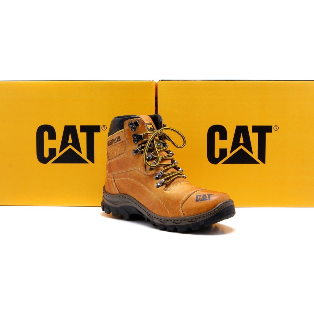 Bota Coturno Caterpilla 1 Caramelo Couro Legítimo