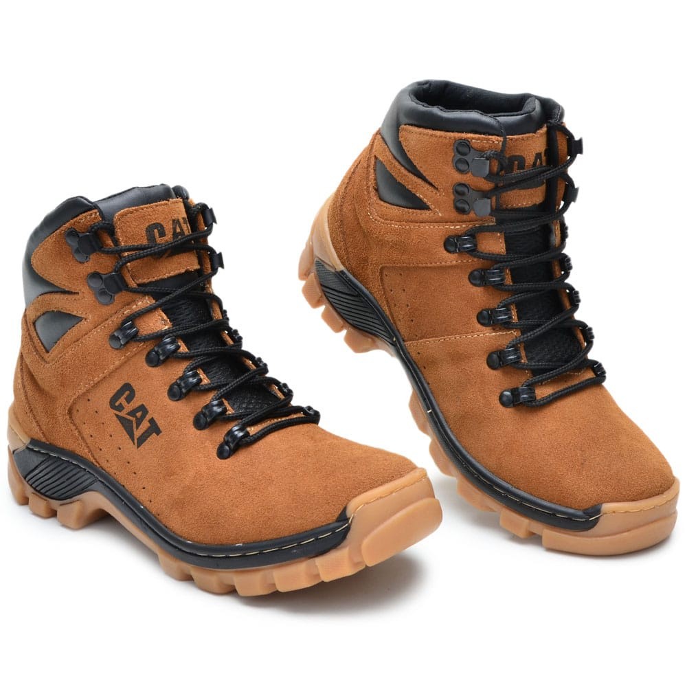 Bota Cano Alto Arizona Caramelo Couro Legitimo CAT