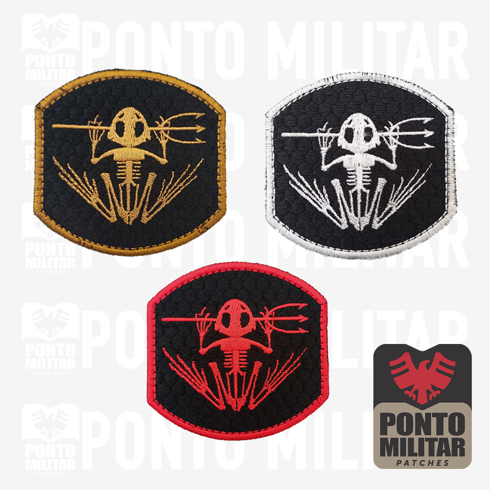 Navy Seal DEVGRU Frogman Esqueleto Sapo Patch Bordado – Ponto Miliar
