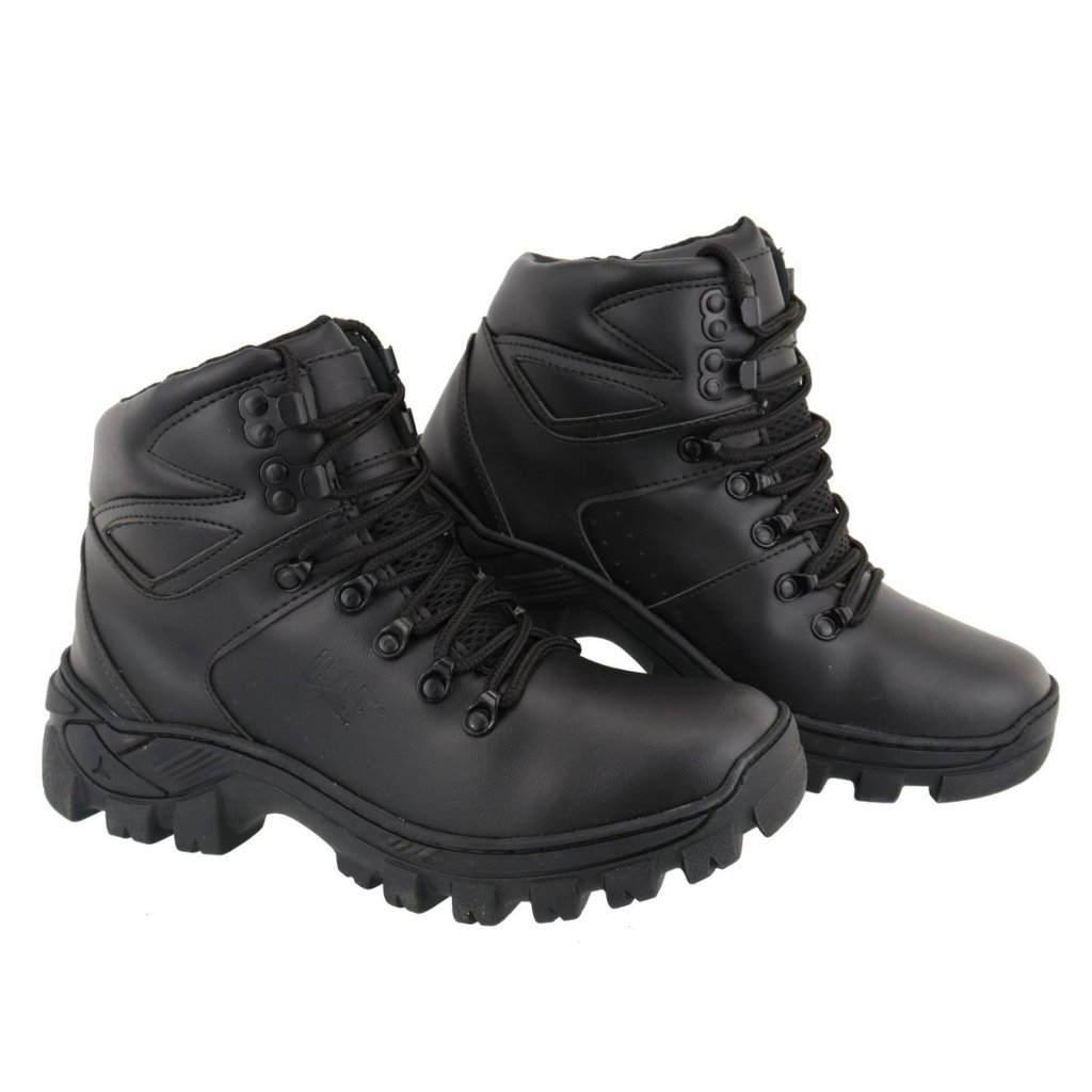Bota Coturno CAT Arizona Preta Couro Ecológico 007