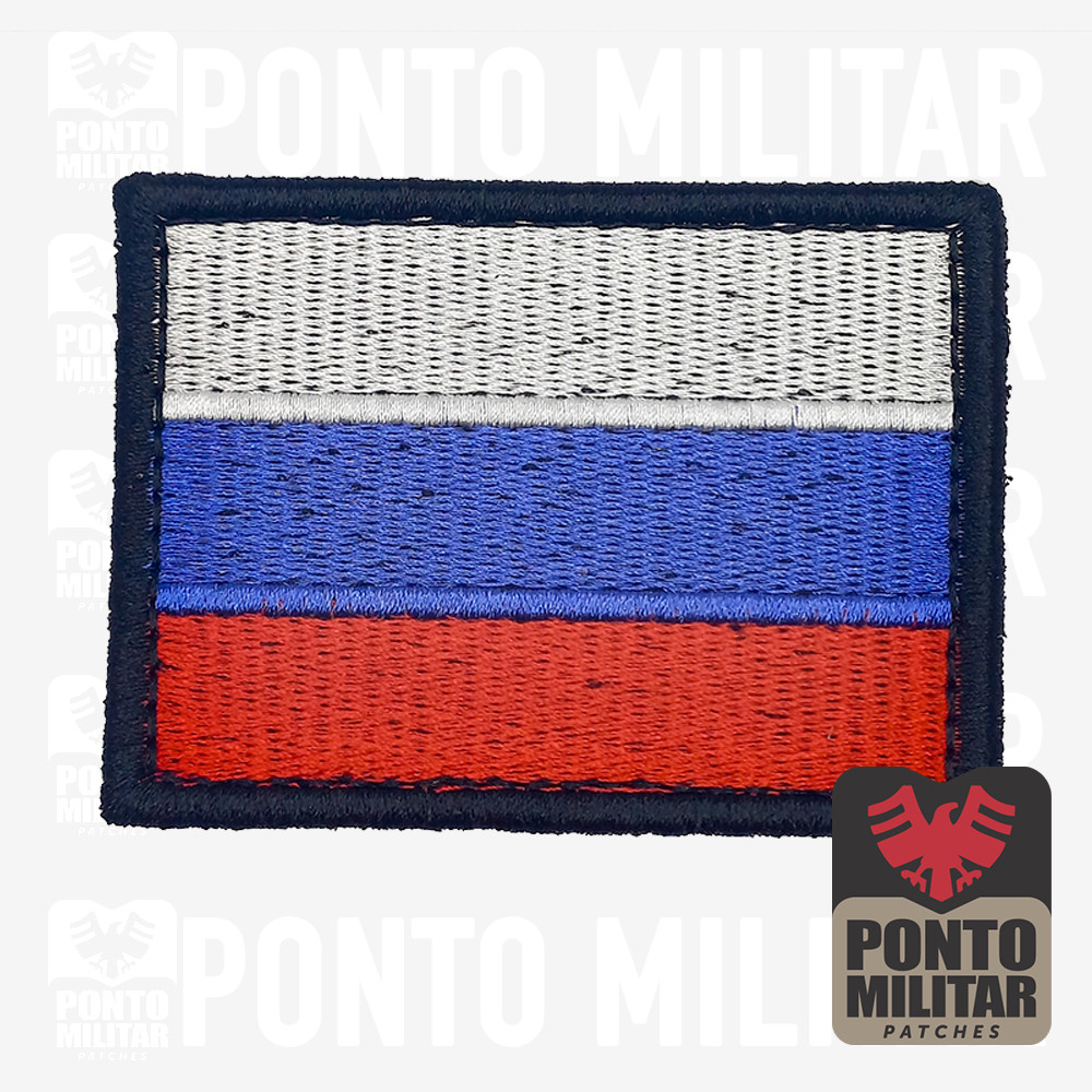 Bandeira da Rússia Patch Bordado 7x5cm – Ponto militar