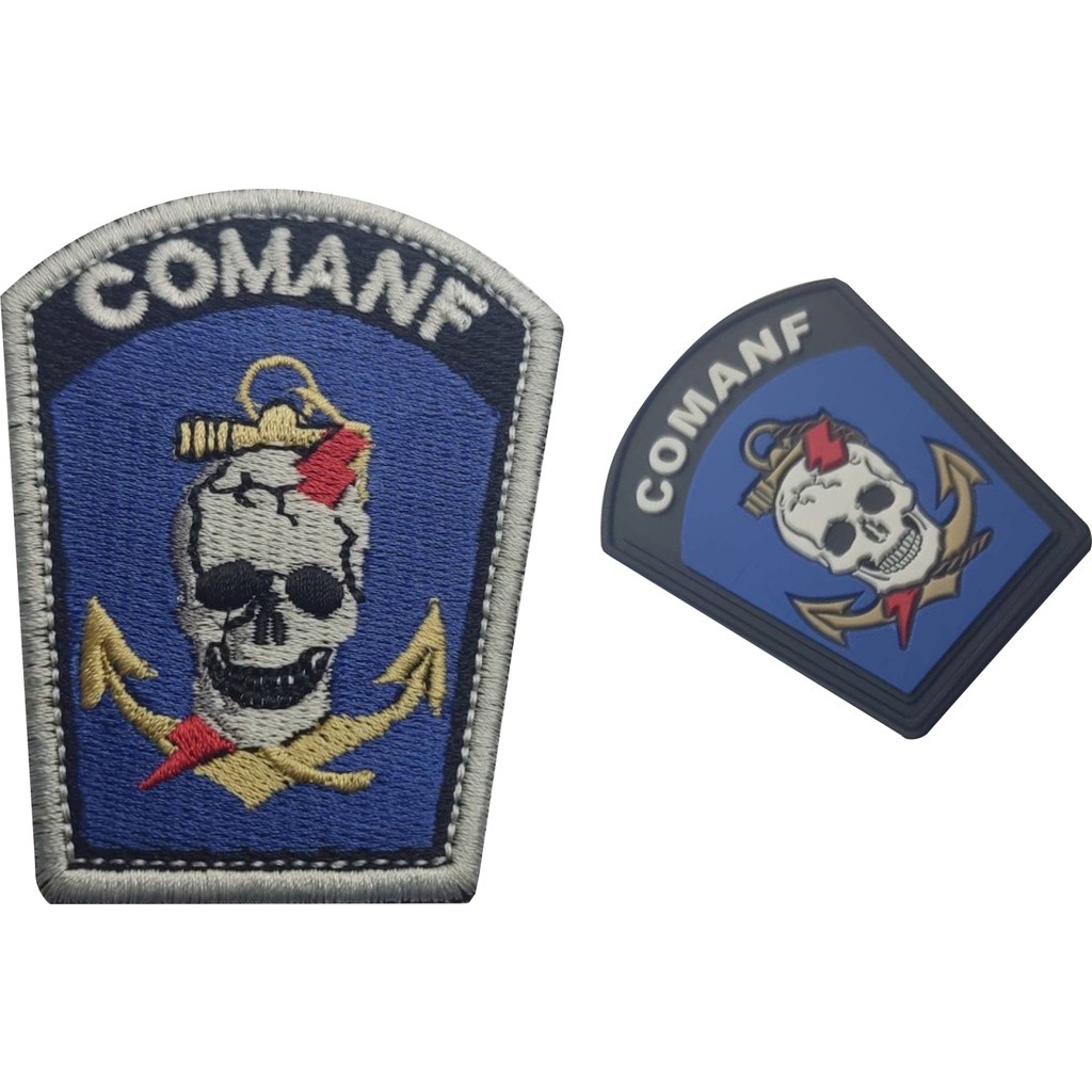 Patch Comanf Anfíbios Emborrachado 5x4cm Kit 2pçs – Ponto militar
