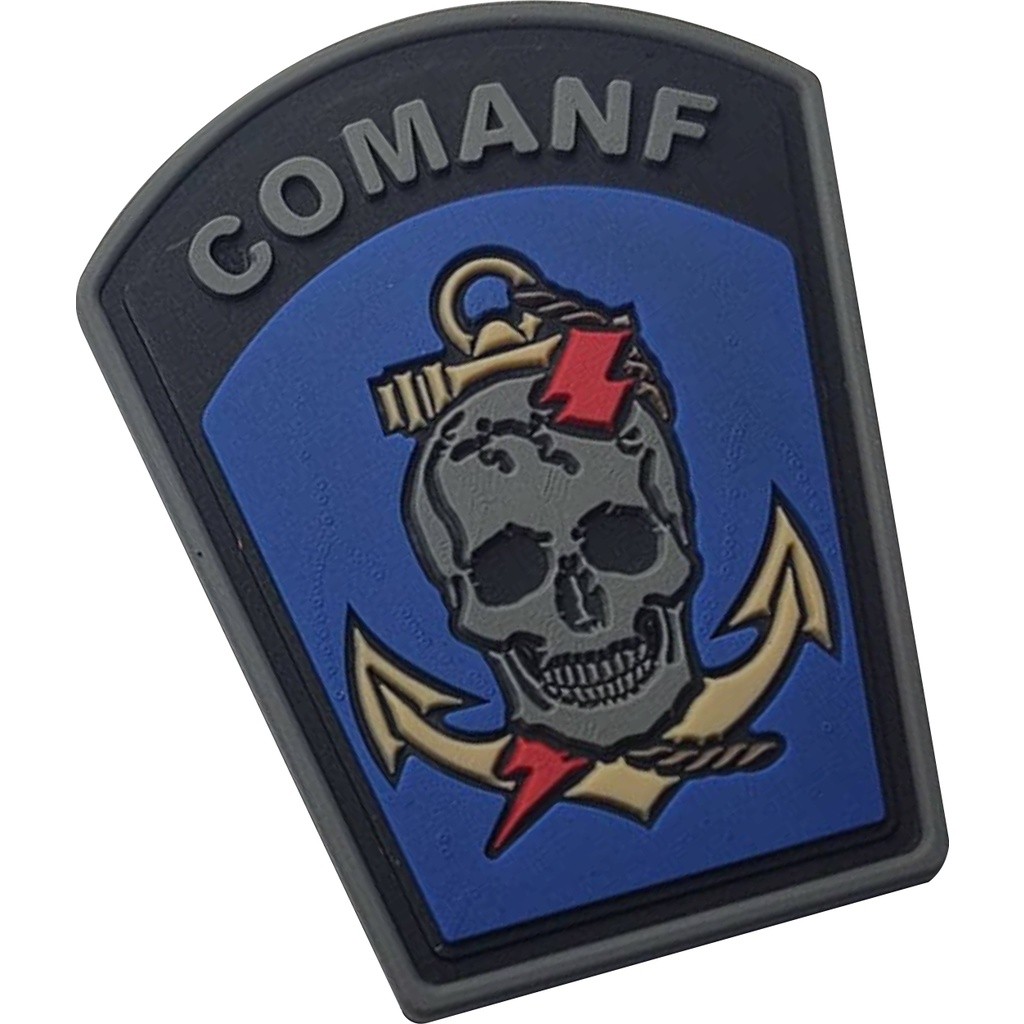 Comanf Anfíbios Emborrachado Patch 5x4cm 10 Pçs – Ponto militar