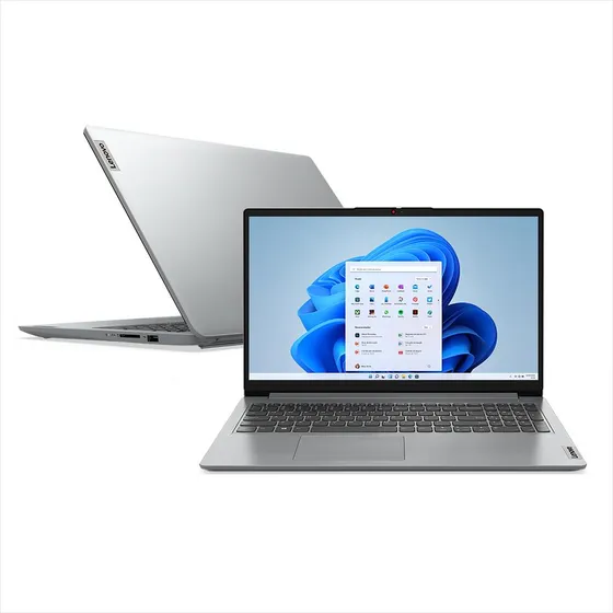 Notebook Lenovo Ideapad 1 Intel Core i3 1215U 8GB RAM 256GB SSD Windows 11 Home Tela 15,6