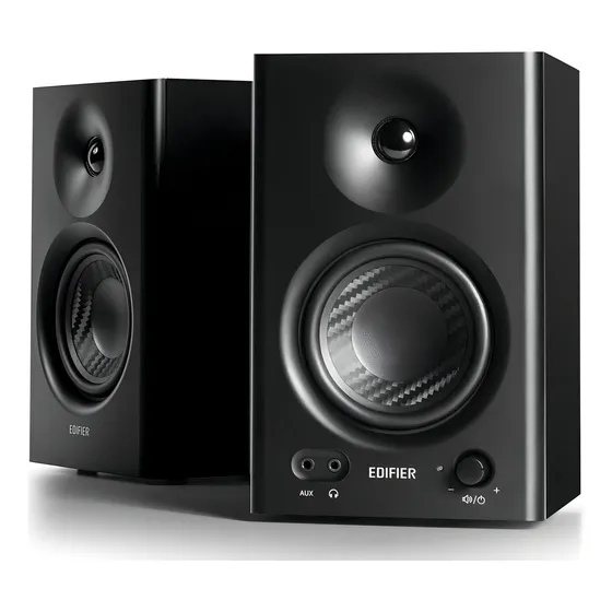 Par de Monitores Home de estúdio Edifier MR4 em preto