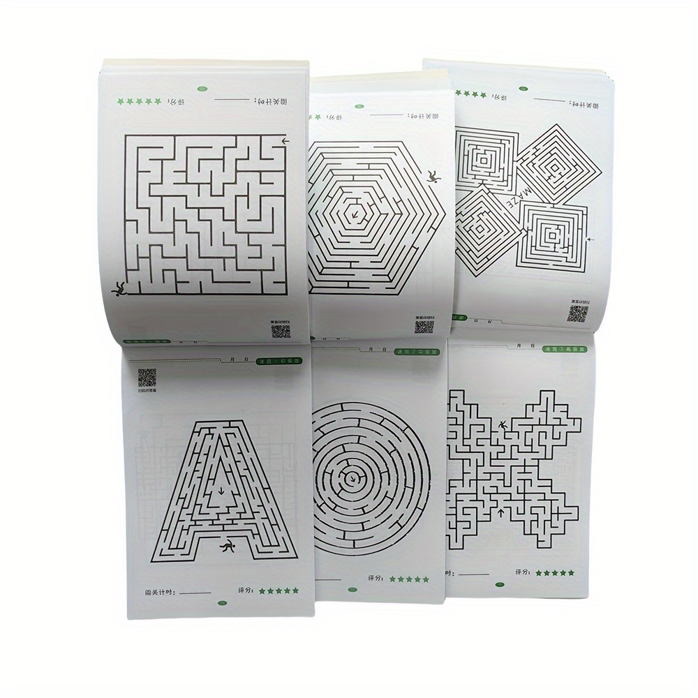 192pcs Livro de Quebra-Cabeças de Labirinto para Crianças – Quebra-Cabeças de Papel Azul Únicos para Treinamento de Concentração e Atenção, Presente Ideal para Estudantes, Melhora o Desenvolvimento Cognitivo, Perfeito para Halloween e Natal, Quebra-Cabeças para Crianças